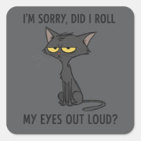 Cat Kitten Did I Roll My Eyes Out Loud Funny Humor