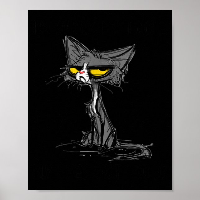Cat Kitten Did I Roll My Eyes Out Loud Funny Sarca Poster (Front)