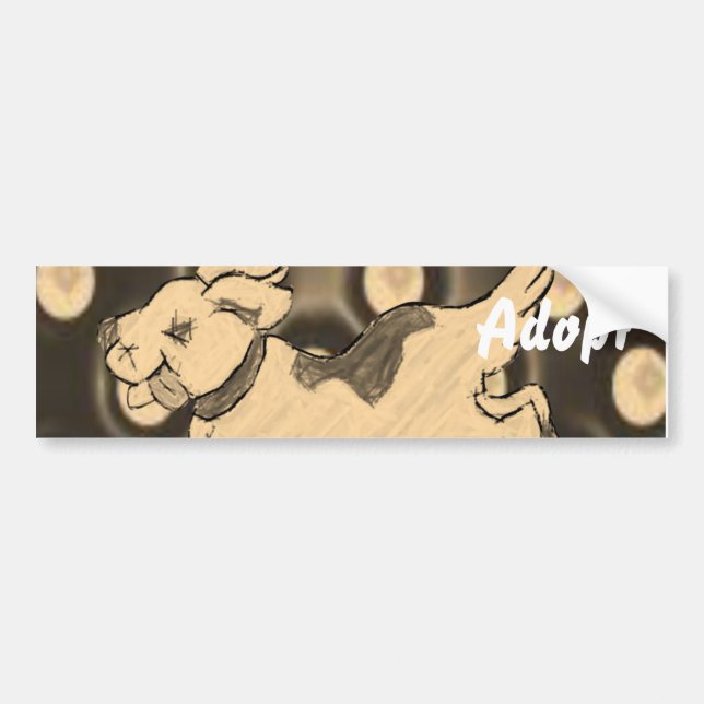 Cat Kitten Dog Adopt Bumper Sticker (Front)