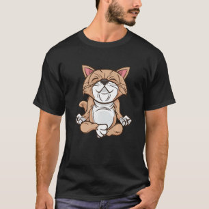 Cat Kitten Exercise Om Meditation Position Lotus S T-Shirt