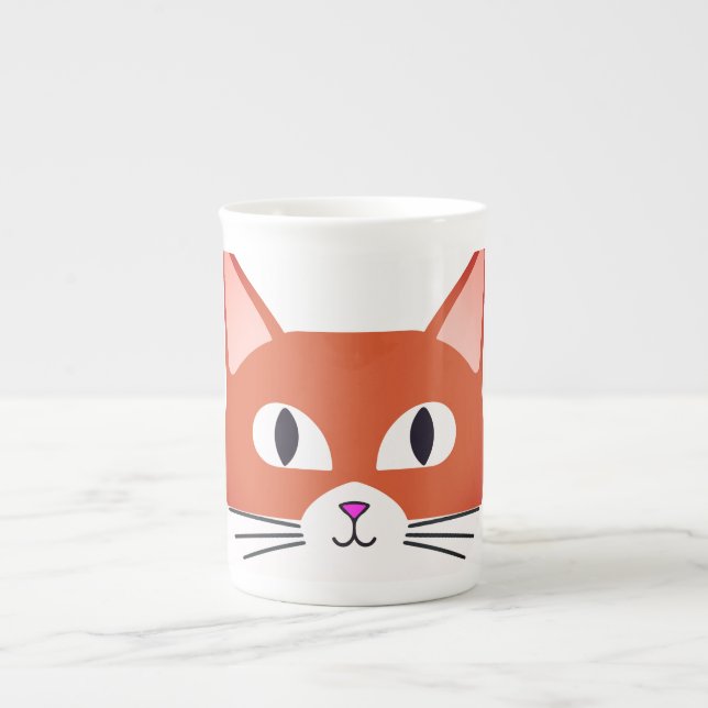 Cat, Kitten, Face Bone China Mug (Front)