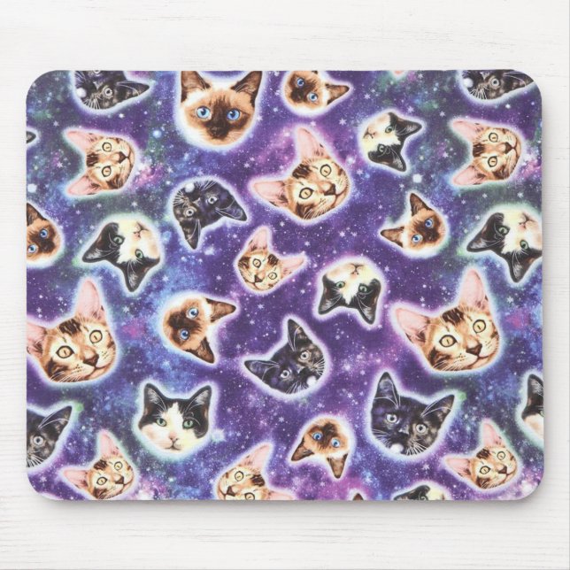 Cat Kitten face Mask pets animals mum kitty kitten Mouse Pad (Front)