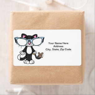 Cat Kitten Felines Sunglasses Mouse Labels