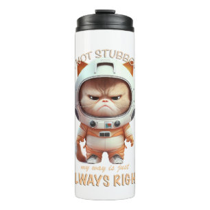 Cat Kitten I'm Not Stubborn My Way Is Just Always Thermal Tumbler