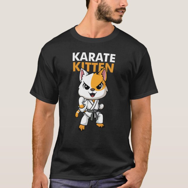 Cat Kitten Karate T-Shirt (Front)