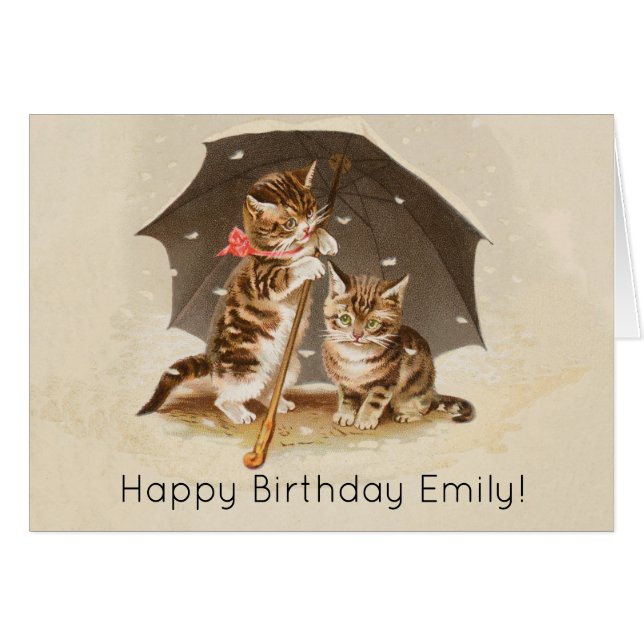 Cat Kitten kitty antique vintage pretty cute  (Front Horizontal)