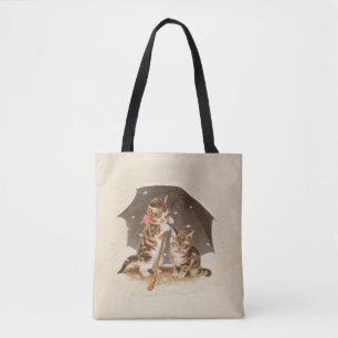 Cat Kitten kitty antique vintage pretty cute Tote Bag