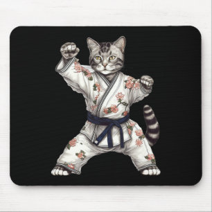 Cat Kitten Kitty Karate Taekwondo Kickboxing  Mouse Pad
