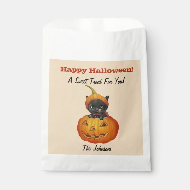 Cat Kitten Party Halloween Favour Bags (Front)