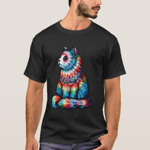 Cat Kitten Peace Sign Tie Dye For Boys And Girls T-Shirt