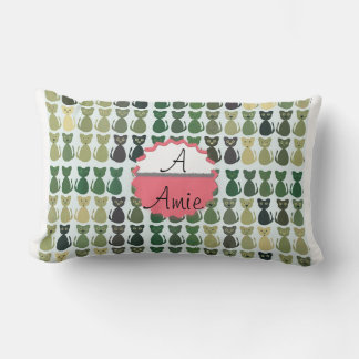 Cat Kitten Pet Colourful Pattern Peace Love Destin Lumbar Cushion