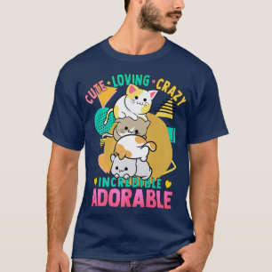 Cat Kitten Pile Cute Kawaii Loving Crazy Adorabl T-Shirt