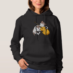 Cat Kitten Playing Cello Cat Cello Player Cellist Hoodie
