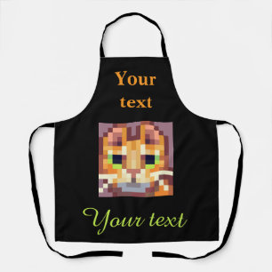 Cat, kitten, poes. Pixel Art Apron