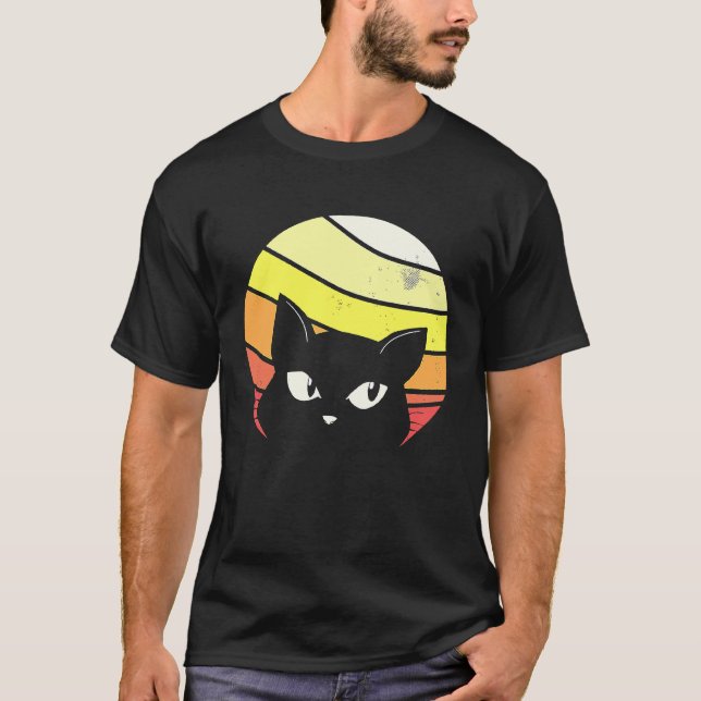 Cat Kitten Retro Vintage T-Shirt (Front)