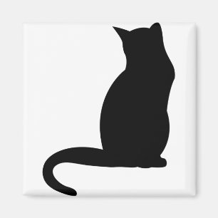 Cat Kitten Silhouette Black The Shade Outline Magnet