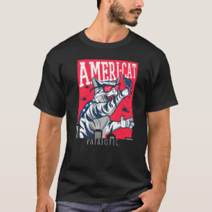 Cat Kitten Usa 4th Of July Patriotic American Grap T-Shirt