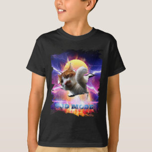 Cat Kitty Cracked Wall Gaming Gamer God Mode Funny T-Shirt