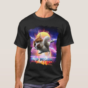 Cat Kitty Cracked Wall Gaming Gamer God Mode Funny T-Shirt
