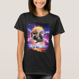 Cat Kitty Cracked Wall Gaming Gamer God Mode Funny T-Shirt