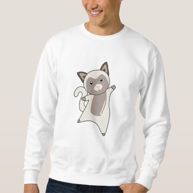Cat Kitty Fur Nose Cute Animals Kids Sweatshirt (Front)