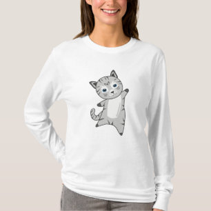 Cat Kitty Grey Fur Nose Cute Animals T-Shirt