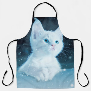 Cat kitty snow art animal nature apron
