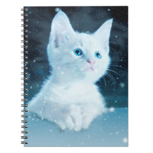 Cat kitty snow art animal nature notebook