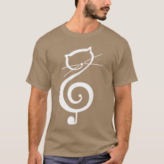 Cat Kittyreble Music Clef Funny Cat Notes Women Me T-Shirt