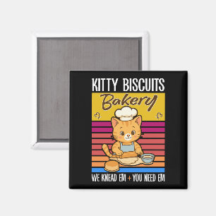 Cat Kneading Baker Kitty Biscuits We Knead Em You Magnet