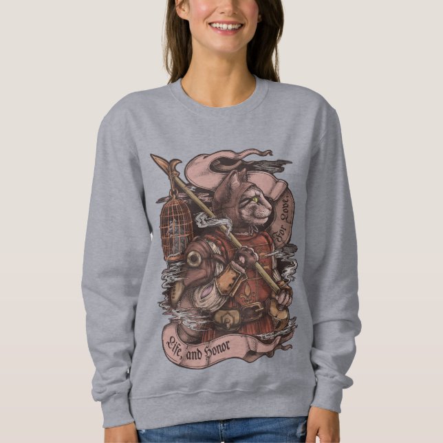 Cat Knight vintage print Sweatshirt (Front)
