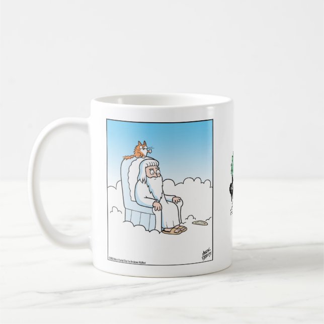 Cat knocks off God's Halo Coffee Mug (Left)
