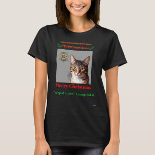 Cat Knocks Over The Christmas Tree T-Shirt