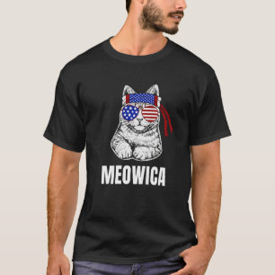 Cat Labor Day Meowica Merica Men USA American Flag T-Shirt