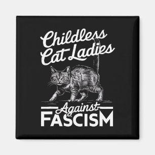 Cat Ladies Against Fascism Proud Feminist  Magnet