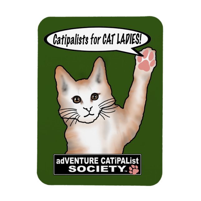 Cat Ladies Cat Flexible Photo Magnet (Vertical)