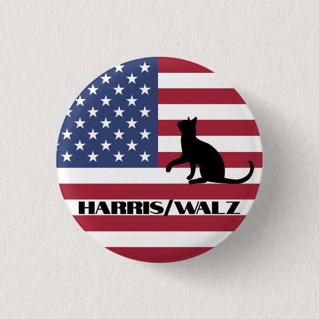 Cat Ladies for Harris/Walz Design 3 Cm Round Badge (Front)