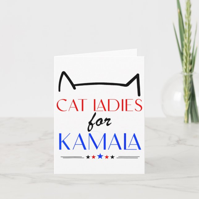 Cat Ladies For Kamala  Card (Front)