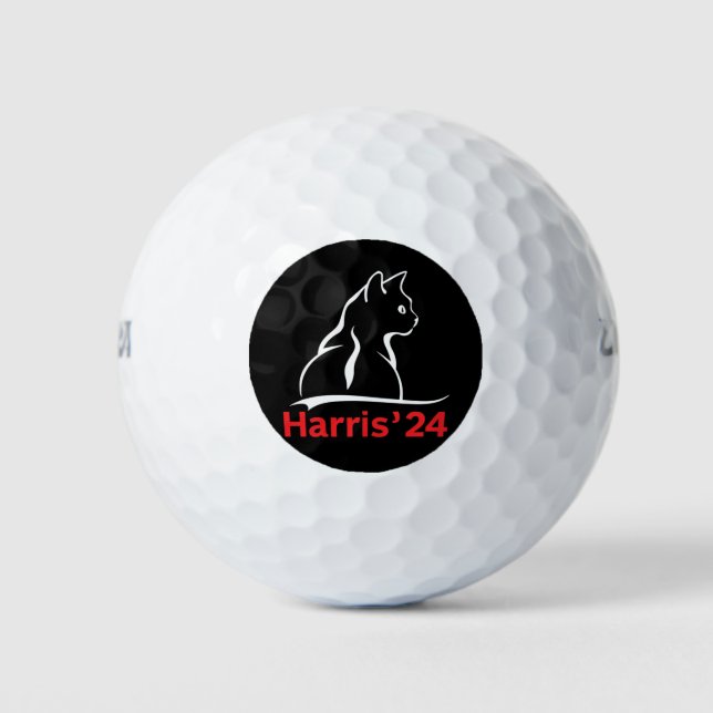 Cat Ladies for Kamala Cat 2024 President Kamala  Golf Balls (Front)