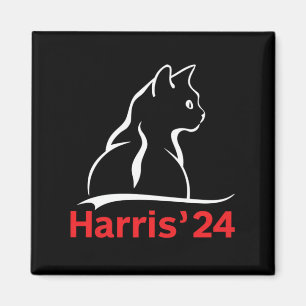 Cat Ladies for Kamala Cat 2024 President Kamala  Magnet