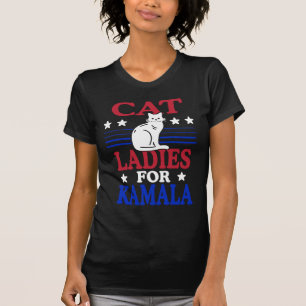Cat Ladies for Kamala Fun Fierce Political Design T-Shirt