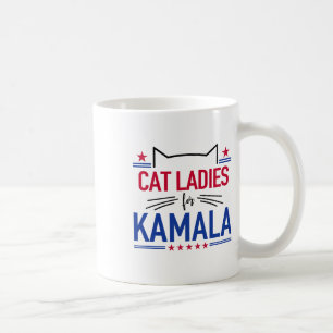 Cat Ladies For Kamala Funny Cat 2024 President Kam Coffee Mug