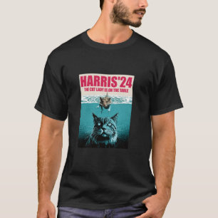 Cat Ladies for Kamala Funny Cat 2024 President Kam T-Shirt