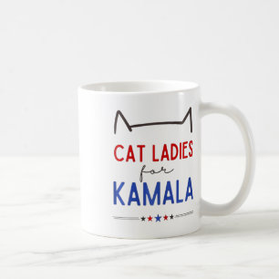 Cat Ladies For Kamala Funny Cat Lover  Coffee Mug
