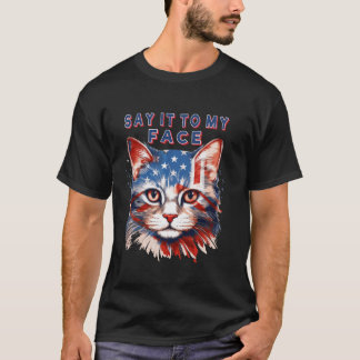Cat Ladies For Kamala Harris Cat Lady Say It To My T-Shirt