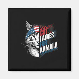 Cat Ladies For Kamala President Kamala Harris 2024 Magnet