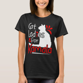 Cat Ladies For Kamala Silhouette Graphic  T-Shirt