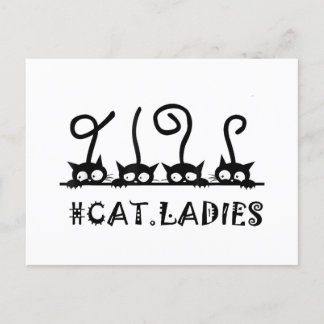 Cat Ladies Mum Friend Love Gift Greeting Postcard 