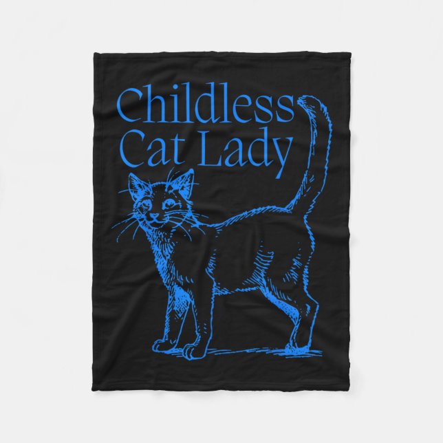Cat Ladies Vote Blue For Kamala Harris President  Fleece Blanket (Front)