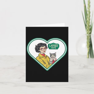 Cat Ladies Vote Fun Election Theme Lady Funny W Ha Card
